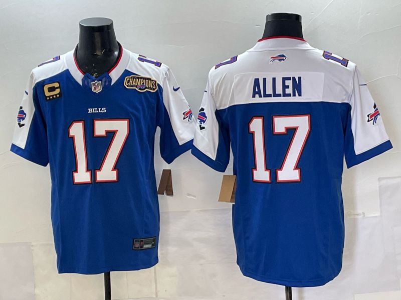 Men 2025 Nike Buffalo Bills #17 Allen Blue Limited NFL Jersey style 04